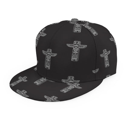 Tribal Totem Pattern Print Snapback Cap