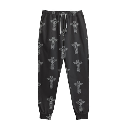 Tribal Totem Pattern Print Sweatpants