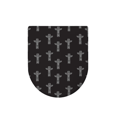 Tribal Totem Pattern Print Toilet Lid Cover