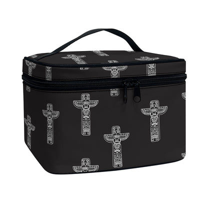 Tribal Totem Pattern Print Travel Makeup Bag