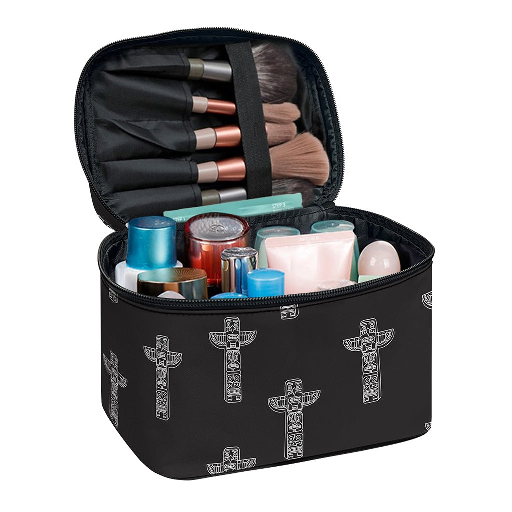 Tribal Totem Pattern Print Travel Makeup Bag