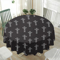 Tribal Totem Pattern Print Waterproof Round Tablecloth