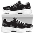 Tribal Totem Pattern Print White Chunky Shoes