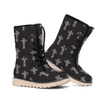Tribal Totem Pattern Print Winter Boots