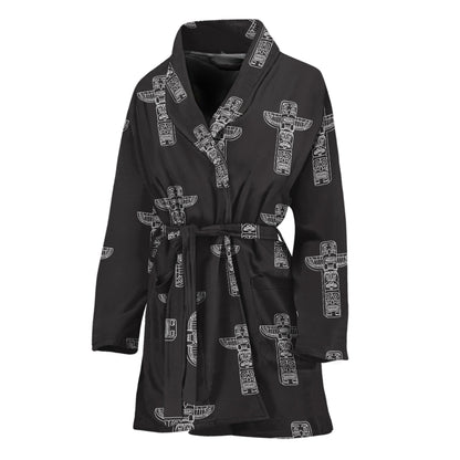 Tribal Totem Pattern Print Women's Bathrobe