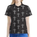 Tribal Totem Pattern Print Women's Polo Shirt