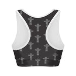 Tribal Totem Pattern Print Women's Sports Bra