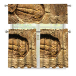 Trilobite Fossil Print 3 Piece Kitchen Curtains
