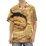 Trilobite Fossil Print Aloha Shirt