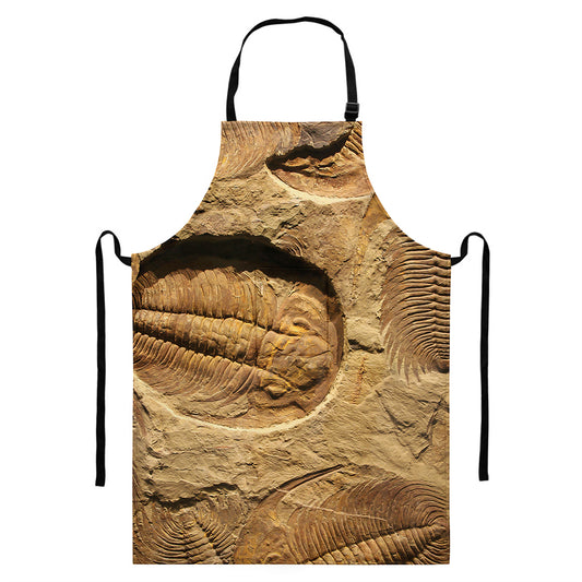 Trilobite Fossil Print Bib Apron With Pocket