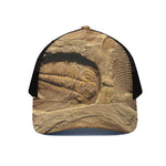 Trilobite Fossil Print Black Mesh Trucker Cap