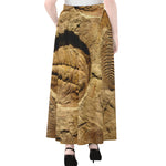 Trilobite Fossil Print Chiffon Maxi Skirt