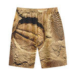 Trilobite Fossil Print Cotton Shorts