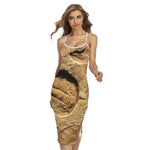 Trilobite Fossil Print Cross Back Cami Dress