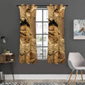 Trilobite Fossil Print Grommet Curtain Panels