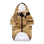 Trilobite Fossil Print Dog Zip Up Hoodie