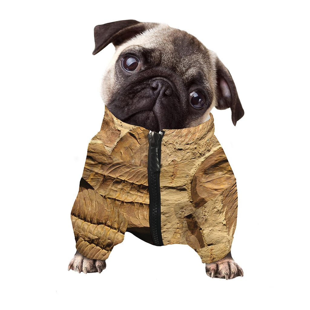 Trilobite Fossil Print Dog Zip Up Jacket
