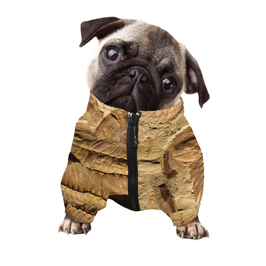 Trilobite Fossil Print Dog Zip Up Jacket