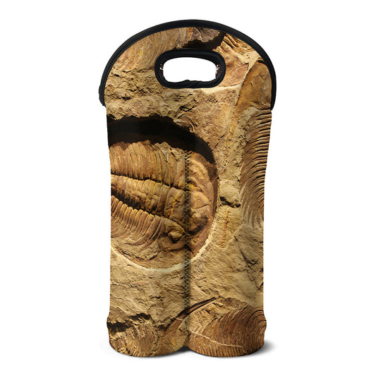 Trilobite Fossil Print Double Neoprene Wine Tote