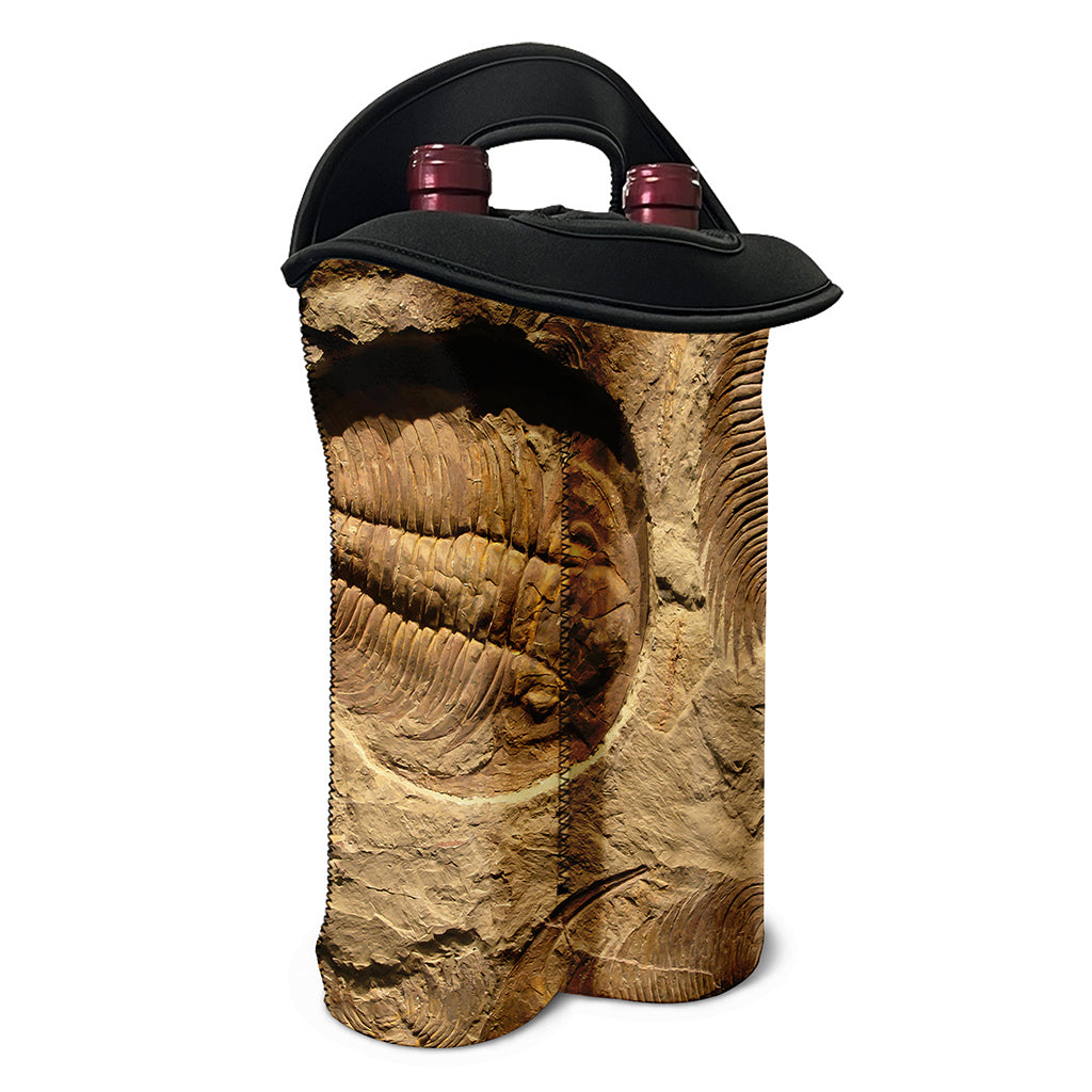 Trilobite Fossil Print Double Neoprene Wine Tote