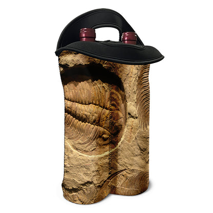 Trilobite Fossil Print Double Neoprene Wine Tote