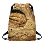 Trilobite Fossil Print Drawstring Backpack