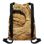 Trilobite Fossil Print Drawstring Backpack