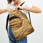 Trilobite Fossil Print Drawstring Backpack