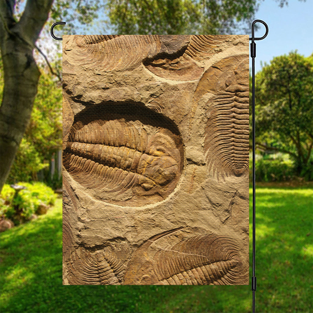 Trilobite Fossil Print Garden Flag