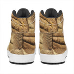 Trilobite Fossil Print High Top Leather Sneakers