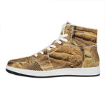 Trilobite Fossil Print High Top Leather Sneakers