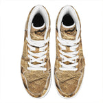 Trilobite Fossil Print High Top Leather Sneakers