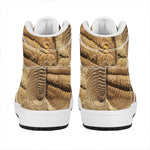 Trilobite Fossil Print High Top Leather Sneakers