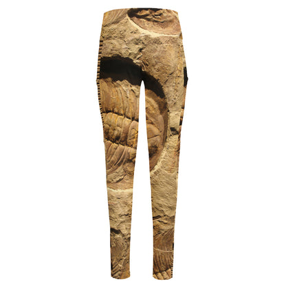 Trilobite Fossil Print High-Waisted Pocket Leggings