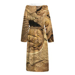 Trilobite Fossil Print Hooded Bathrobe