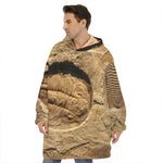 Trilobite Fossil Print Hoodie Blanket