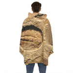 Trilobite Fossil Print Hoodie Blanket