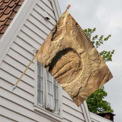Trilobite Fossil Print House Flag