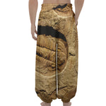 Trilobite Fossil Print Lantern Pants
