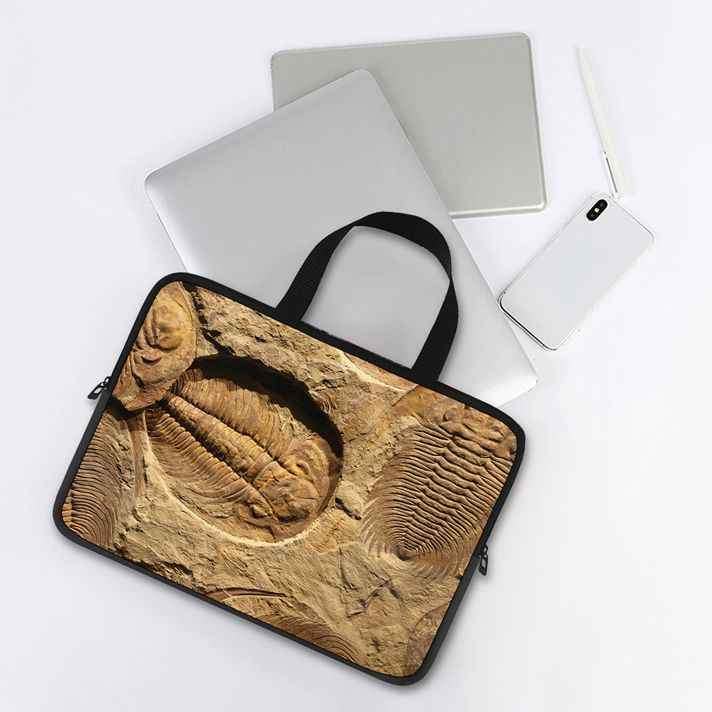 Trilobite Fossil Print Laptop Sleeve With Handle