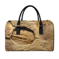 Trilobite Fossil Print Leather Duffel Bag