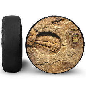 Trilobite Fossil Print Leather Spare Tire Cover