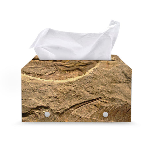Trilobite Fossil Print Leather Tissue Box Cover