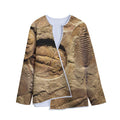 Trilobite Fossil Print Long Sleeve Short Coat