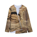 Trilobite Fossil Print Long Sleeve Short Coat
