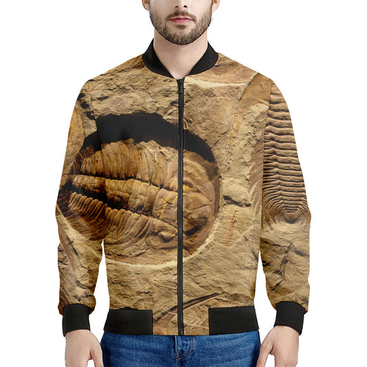Trilobite Fossil Print Men's Bomber Jacket