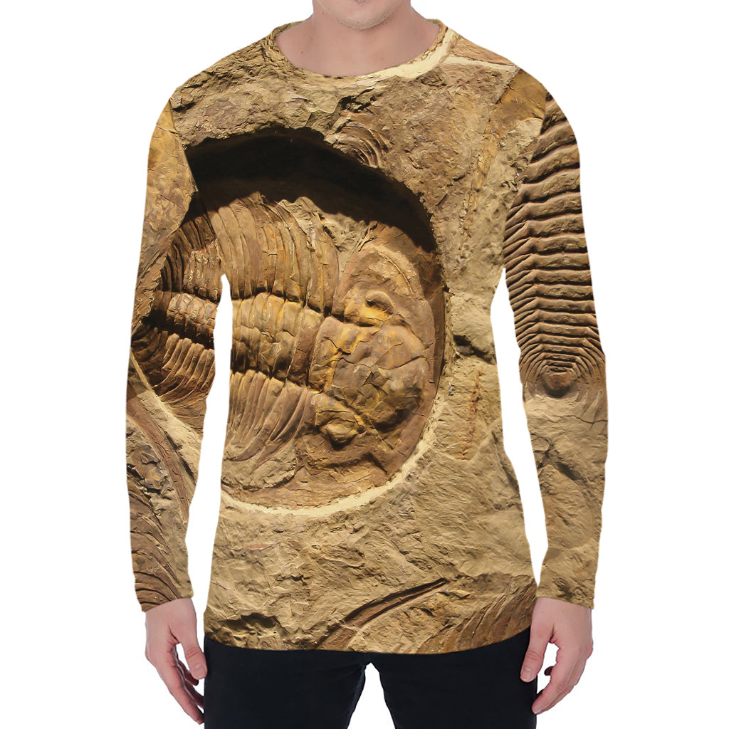 Trilobite Fossil Print Men's Long Sleeve T-Shirt