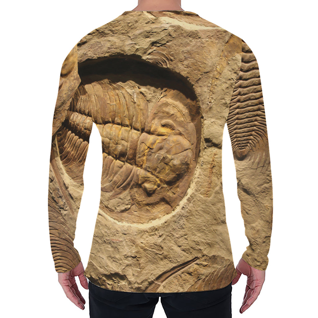 Trilobite Fossil Print Men's Long Sleeve T-Shirt