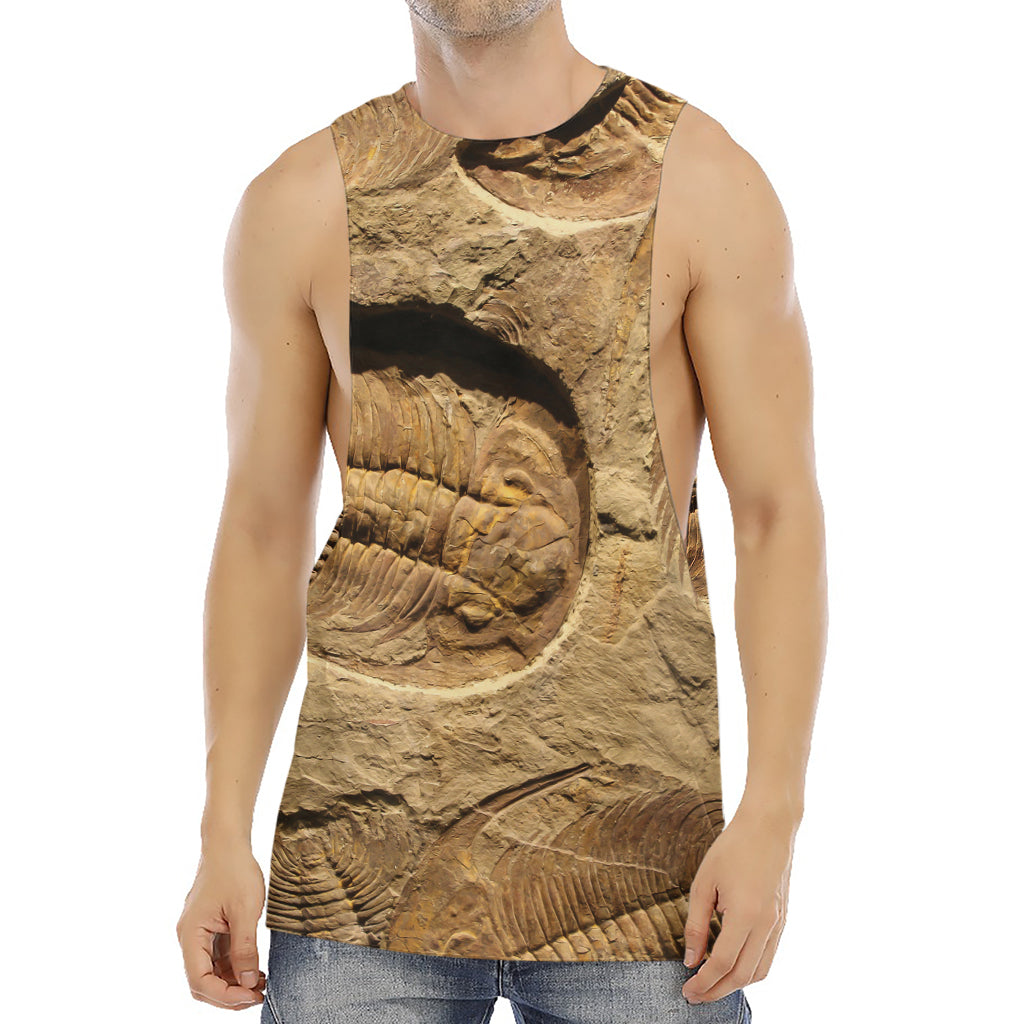 Trilobite Fossil Print Men's Muscle Tank Top