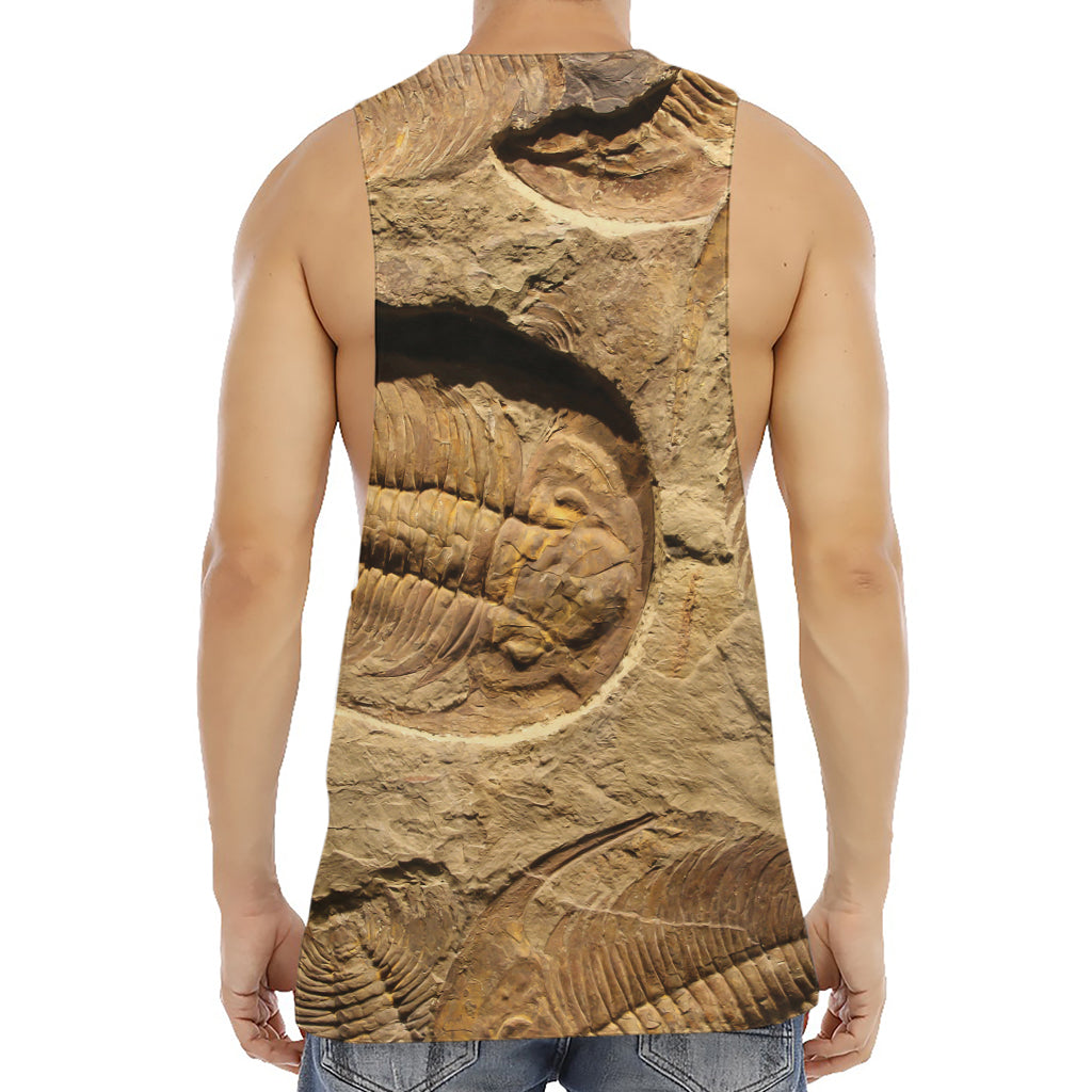 Trilobite Fossil Print Men's Muscle Tank Top